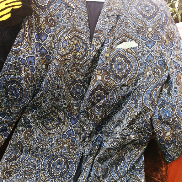 Silk 90s paisley blazer just WOW! - Picture 1 of 5